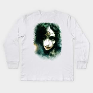 Raven queen portrait two Kids Long Sleeve T-Shirt